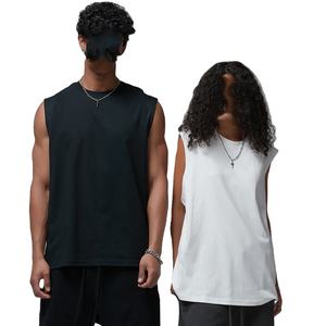 Débardeur de sport pour homme personnalisé avec logo, 180 GSM, sans manches, col rond, respirant, en coton, pour l'entraînement - Product Image 1