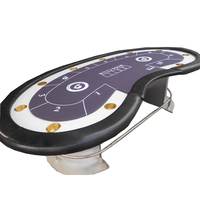 Table de Mahjong Moderne de Luxe Personnalisable Meilleure Qualité Table de Poker en Bois Vendue en Casino avec Motif Rond pour les Jeux de Hasard