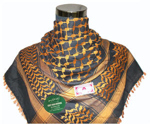 Bufanda de algodón Unisex Popular ancha Keffiyeh Arafat Hatta con borlas Bufandas de estilo árabe Shemagh hechas en India - Product Image 2