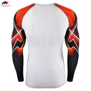 Chemises décontractées en satin à compression pour hommes, taille personnalisée, tricotées unies, respirantes, style urbain, fitness, sport, course à pied, avec logo imprimé - Product Image 2