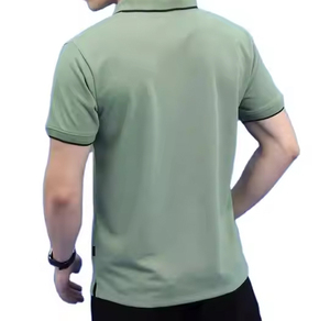 Polo léger anti-rides conçu pour les hommes de grande taille avec un souci du confort, coupe respirante, élégant pour un usage quotidien - Product Image 2