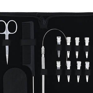 Meilleure vente Kit d'outils d'extension de cheveux de qualité Kit d'outils d'extension de cheveux professionnel en acier inoxydable pour salon de cheveux - Product Image 6