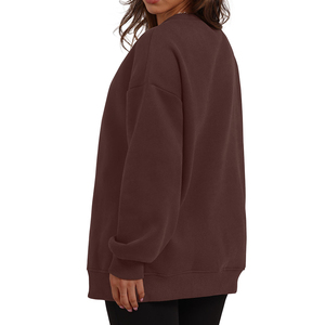 Vêtements de tous les jours sweat décontracté Streetwear goutte épaule chiffres respirant écologique sweats à capuche tricoté sweat pour les femmes - Product Image 2