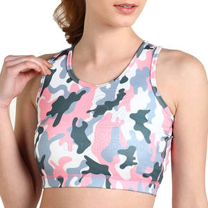 Soutien-gorge de fitness à impact pour femmes avec logo personnalisé OEM Soutien-gorge sexy à dos croisé avec bretelles réglables Style simple et respirant - Product Image 1