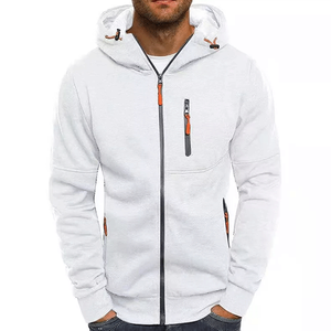 Sudadera con capucha y cremallera de algodón 100% para hombre Sudadera de invierno Fleece Warm Heavyweight Zipper Hoodie - Product Image 1