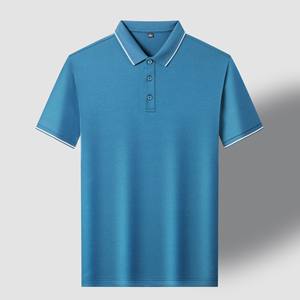 100% polos personnalisés pour hommes en coton biologique avec logo brodé polos d'été T-shirt en piqué doux pour hommes - Product Image 5