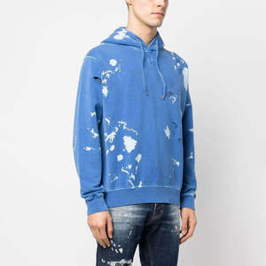 เสื้อฮู้ดดี้ผู้ชายแขนยาวดีไซน์ใหม่ แต่งลายปะติด สไตล์วินเทจ สำหรับฤดูใบไม้ผลิ ปรับแต่งได้ คุณภาพสูง ผลิตจากโพลีเอสเตอร์/คอตตอน แห้งเร็ว - Product Image 4