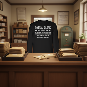 Maglietta a maniche lunghe con stampa digitale unisex, girocollo, per postino, abbigliamento promozionale, regalo per adulti - Product Image 4