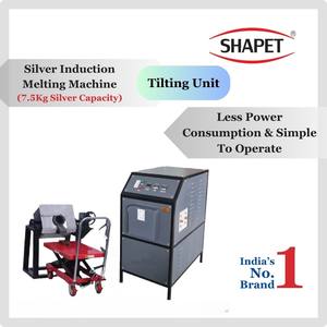 Machine fondue à l'unité inclinable à induction argentée de 300kg avec 415V AC et puissance 10-40kW pour l'équipement de refroidissement - Product Image 4