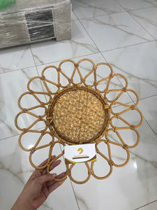 Vietnam Écologique Rotin Assiette Artisan À La Main Rustique Rond Tissé Plateau Léger Cuisine Table Plateau pour Ferme Style - Product Image 3