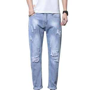 Jeans droits respirants sur mesure pour hommes, grande taille, nouvelle arrivée, meilleure vente, meilleur prix, vente en gros - Product Image 1