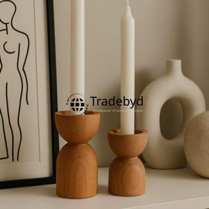 เชิงเทียนไม้สุดหรู งานแฮนด์เมดระดับพรีเมียม ของตกแต่งบ้าน ให้แสงสว่างอบอุ่นในบ้าน Tradebyd - Product Image 3