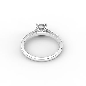 IGI Certified Round Cut Lab Grown Diamond Solitaire Engagement - Wedding Ring in <b>Solid</b> 925 Sterling <b>Silver</b> - Product Image 4