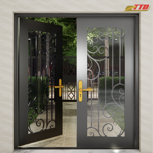 ประตูเหล็กแบบกำหนดเองสำหรับบ้านดีไซน์งานฝีมือแบบศิลปะที่ช่วยเพิ่มสไตล์ความปลอดภัยและความซับซ้อนให้กับทางเข้า - Product Image 2