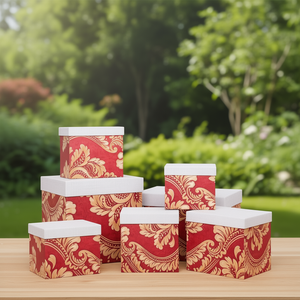 Assorted Red <b>Storage</b> <b>Boxes</b> (4-Pack) AS1145B - Product Image 3