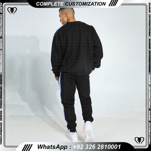 Dernier modèle de vente en gros de sweatshirt et jogger de sport personnalisés pour hommes survêtements - Product Image 3