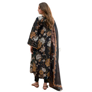 Hot Selling Wholesale OEM 100% Cotton Casual Dresses From Pakistan Shalwar Kamiz Suits for Ladies with Embroidered <b>Shawls</b> Women - Product Image 3