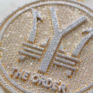 925 <b>Silver</b> Custom Letter <b>Name</b> Pendant Round Moissanite Diamond Hip Hop Jewelry Iced Out Charm <b>Name</b> <b>Necklace</b> Birthday Gift - Product Image 2