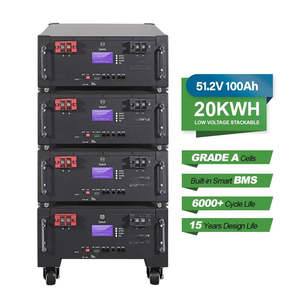 Celdas de Batería LFP de 48V 51.2V 400ah 300ah, Sistema de Almacenamiento de Energía Solar de 10KWH 15KWH 20KWH, Batería de Litio de 20kwh con Protección IP65 - Product Image 1