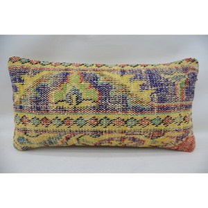 12x24 pulgadas Multicolor Kantha Patchwork Lana Almohada Tejida con Patrón Vintage - Product Image 1