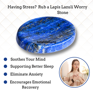 Vente en gros Lapis Lazuli Worry Stone Cristal Ovale Pouce Pierres Précieuses Cristal Naturel Thérapie Reiki Massage Chakra Worry Stones - Product Image 4
