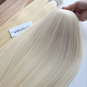ผมต่อจากเวียดนามสีอ่อน100ก. ความยาว65ซม. ปลายสองชั้นมัดรัสเซียจำนวนมากซัพพลายเออร์เวียดนาม - Product Image 1