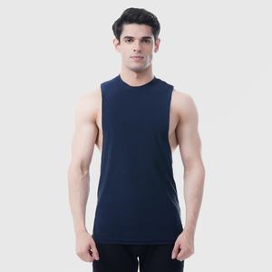 Camiseta sin mangas de entrenamiento de talla grande para hombre, superventas, OEM, larguero personalizado, secado rápido, transpirable, lavado, 100% poliéster, gimnasio, Fitness, correr - Product Image 1