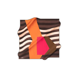Pañuelo de Seda Crepé Satinado Cuadrado con Estampado Digital de Diseño de Lujo 90x90 - Product Image 1