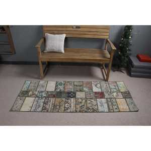 Turkish Rug, 2.4x5.9 ft Vintage Rug, <b>Brown</b> Persian <b>Wool</b> Rug - Product Image 3