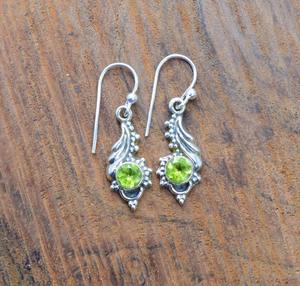 ต่างหูเงินทำด้วยมือสไตล์ Boho เครื่องประดับ925เงินสเตอร์ลิงต่างหูเพอริดอตเครื่องประดับสำหรับผู้หญิงของขวัญ - Product Image 3