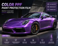 Film de protection de peinture (PPF) de fabricant vérifié, couleur métallique liquide violet minuit, adapté à tous les véhicules, film de changement de couleur pour voiture