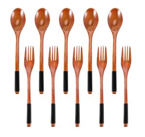 Utensilios de madera Mango Madera Ensalada Servidores Juego de 2 SERVIDORES DE ENSALADA DE MADERA JUEGO DE 2 HECHO A MANO ÚNICO KETCHENWAR - Product Image 5