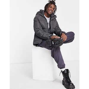 Wholesale Light Warm <b>Duck</b> Feather Custom Logo Nylon Black Hooded Winter Bubble Puff Filled <b>Down</b> Puffer <b>Jackets</b> Coat for Men - Product Image 5