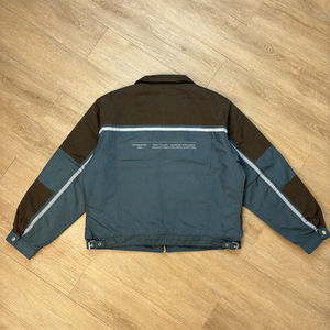 Chaqueta corta de invierno para hombre con logotipo personalizado, chaqueta cortavientos reflectante de poliéster y algodón con cremallera para hombre - Product Image 6