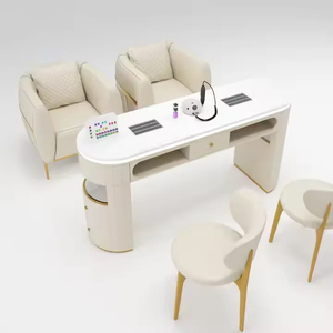 Fabricantes de Mesas de Manicura Móviles Set de Mesa y Silla de Manicura Plata Mesas de Uñas Modernas Profesionales y Ajustables para Salones - Product Image 6