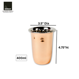 Juego de Vasos de Vidrio y Cobre de Lujo Golepait de 425 ml, Ecológico, para Restaurantes de Hoteles de Alta Gama, Bodas, Bebidas y Experiencias en Habitaciones de Huéspedes MAKREY - Product Image 3