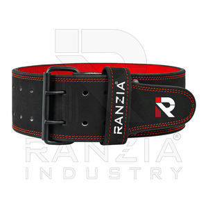 Venta al por mayor hecho a medida gimnasio Fitness levantamiento de pesas cinturón culturismo doble punta entrenamiento cuero dividido levantamiento de pesas cinturones de fuerza - Product Image 2