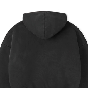 Sweat-shirts à capuche unisexes surdimensionnés en coton français 100% pour hommes, poids lourd, vierges, lavés, logo personnalisé, streetwear - Product Image 6