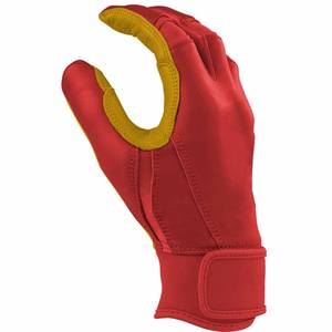 Gants de frappe de baseball en cuir véritable à manchette courte personnalisés confortables et durables à vendre à bas prix - Product Image 5