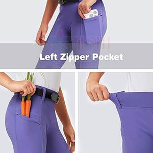 Leggings d'équitation pour femmes en spandex/polyester antidérapants, imperméables, coupe-vent, respirants, à séchage rapide, vêtements d'équitation d'été - Product Image 3