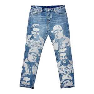 Pantalon cargo en molleton torsadé pour homme de luxe de créateur, lavage à l'acide, uni, 100% coton, coupe régulière, pantalon de survêtement - Product Image 5