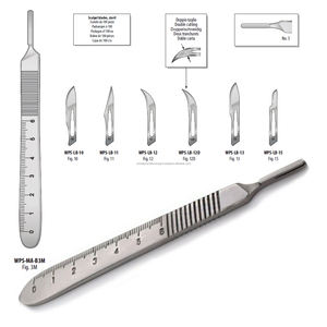 Mango de bisturí BP No. Herramienta Quirúrgica ENT Manual de Acero Inoxidable Reutilizable y Autoclavable con Opción de Logotipo OEM WPS - Product Image 4
