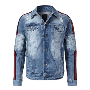 Men Winter Y2K Hip Hop Embroidered 100% Cotton Washed Denim <b>Jacket</b> Casual <b>Trucker</b> Light Street Style - Product Image 3