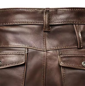 Slim Fit <b>Leather</b> <b>Shorts</b> For <b>Men</b> Punk Rock Style Clubwear With Side Zipper Detailing 2026 - Product Image 5