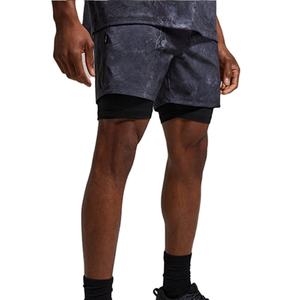 กางเกงขาสั้นออกกำลังกายผู้ชาย ดีไซน์ใหม่ ทันสมัย ล้างสีแบบแอซิด เอวยางยืด ใส่สบาย เหมาะสำหรับวิ่ง ฟิตเนส และการฝึกซ้อม - Product Image 4