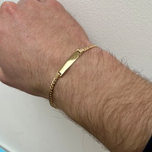 ID CHAIN ของผู้ชาย, สร้อยข้อมือเงินของผู้ชายบาง, สร้อยข้อมือเงินชาย, สร้อยข้อมือชื่อสำหรับผู้ชาย - Product Image 2