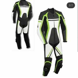 Traje de carreras de motocicleta de cuero genuino personalizado de talla grande manga ajustable a prueba de viento transpirable seguridad de alta calidad - Product Image 6