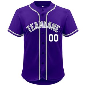 Maillots de baseball Impression par sublimation de haute qualité Maillot de baseball respirant pour hommes avec bouton 100% Offre Spéciale en tissu polyester - Product Image 5