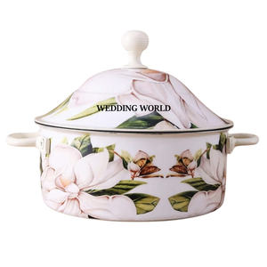 Juego de tres pegatinas de olla caliente de Metal de doble pared, cazuela hecha a mano acabada, superventas, calentador de alimentos de Metal de lujo para mesa - Product Image 5