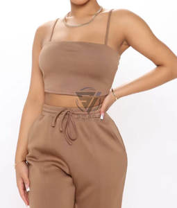 Ensemble de survêtement décontracté en molleton de coton deux pièces pour femme, unisexe, avec sweat à capuche uni et cordon de serrage, idéal pour le printemps - Product Image 2